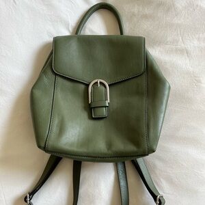 Gorgeous Green Leather Backpack